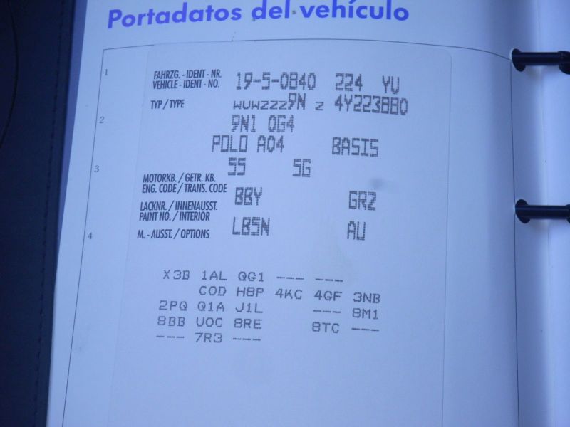 VW POLO (9N_) 1.4 16V